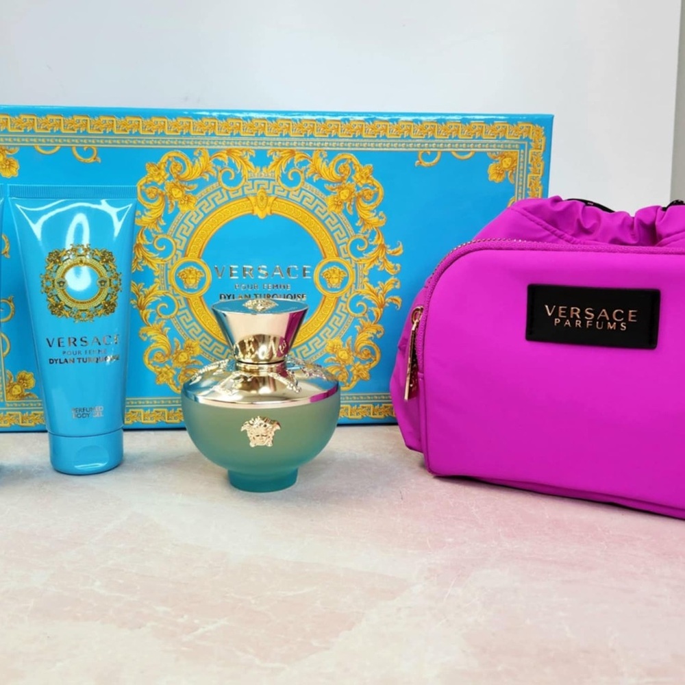 Versace Turquoise and Gold Bath & Body Set